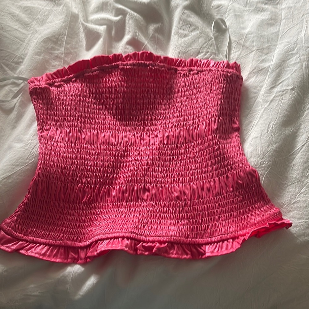 Pink halter top